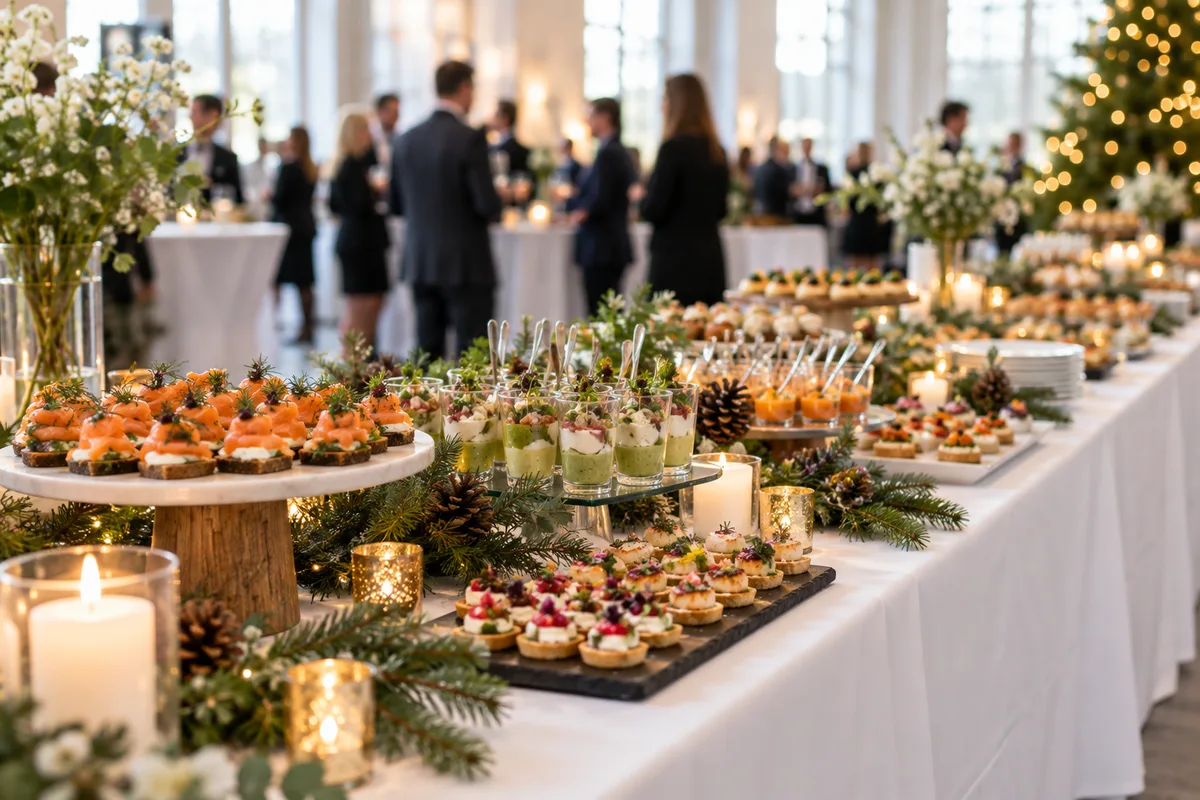 Repas de fin d'année en entreprise : buffet ou repas assis