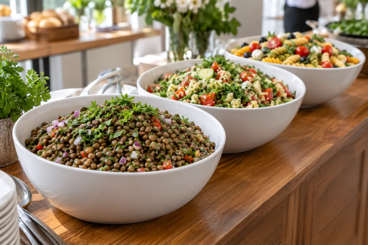 Salades pour buffet froid : composer et servir