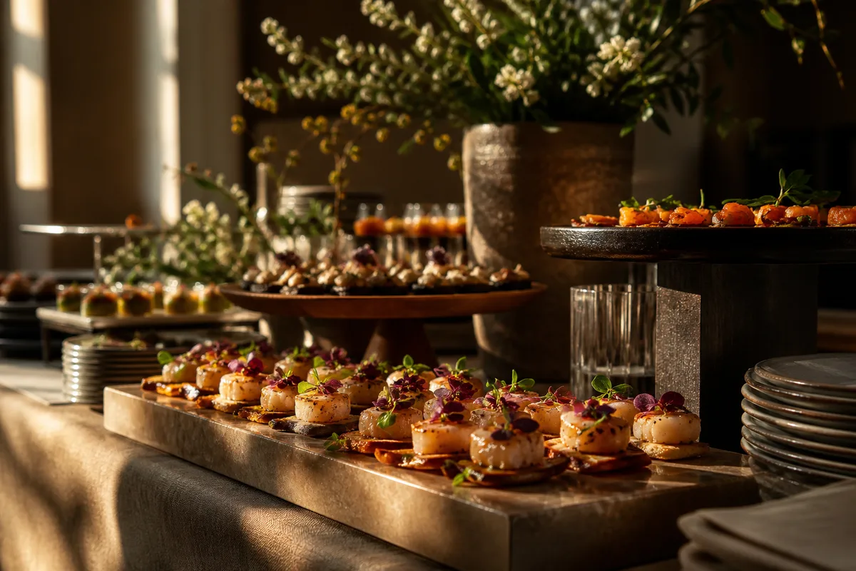 Dressage et présentation, ce qui fait tenir un buffet à l'oeil